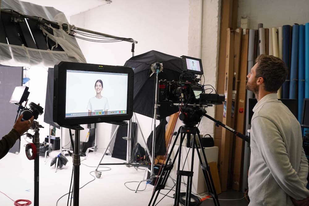 Visio Productions crew on a studio shoot, Cape Town