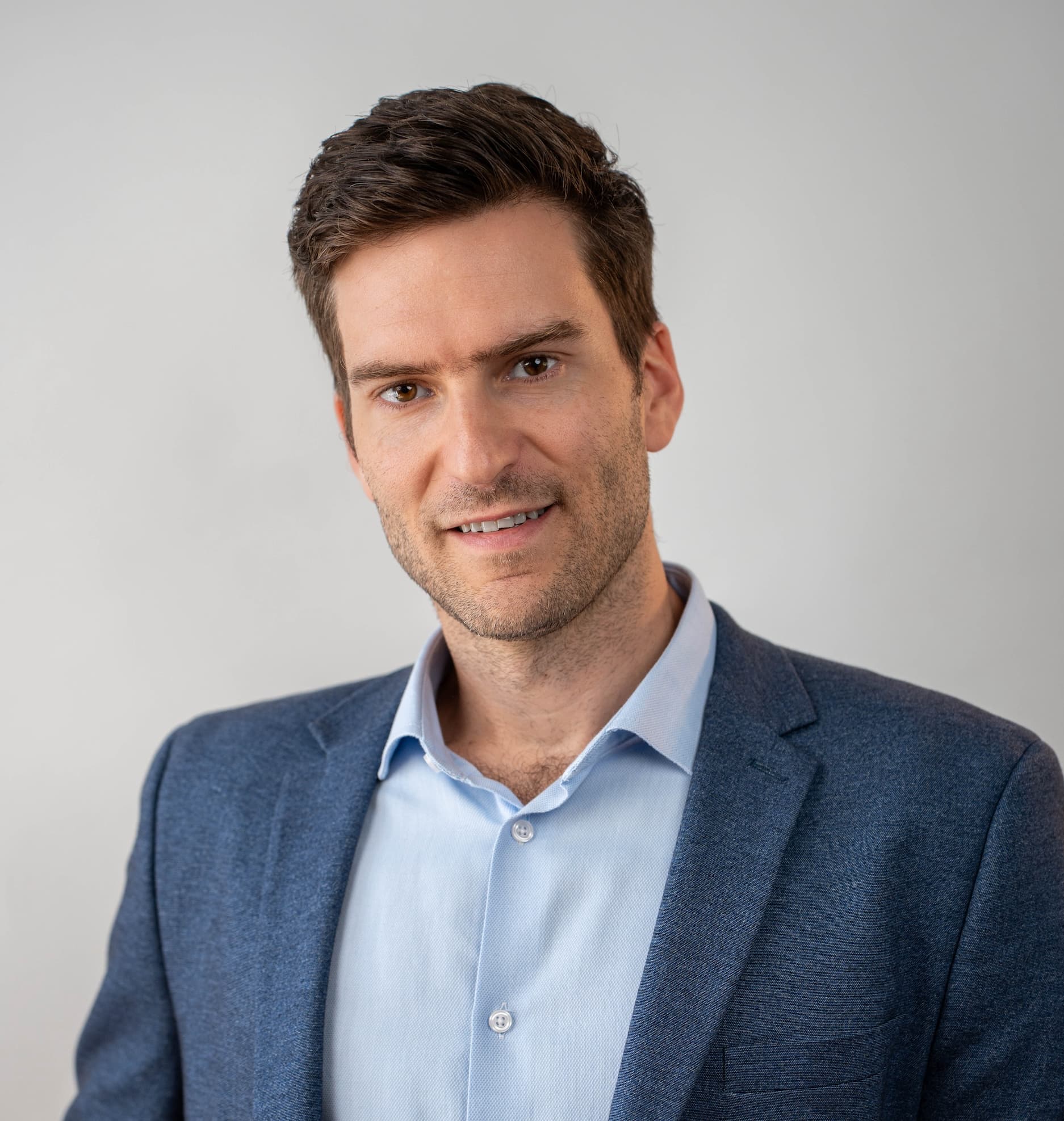 Sola corporate headshot, studio portrait