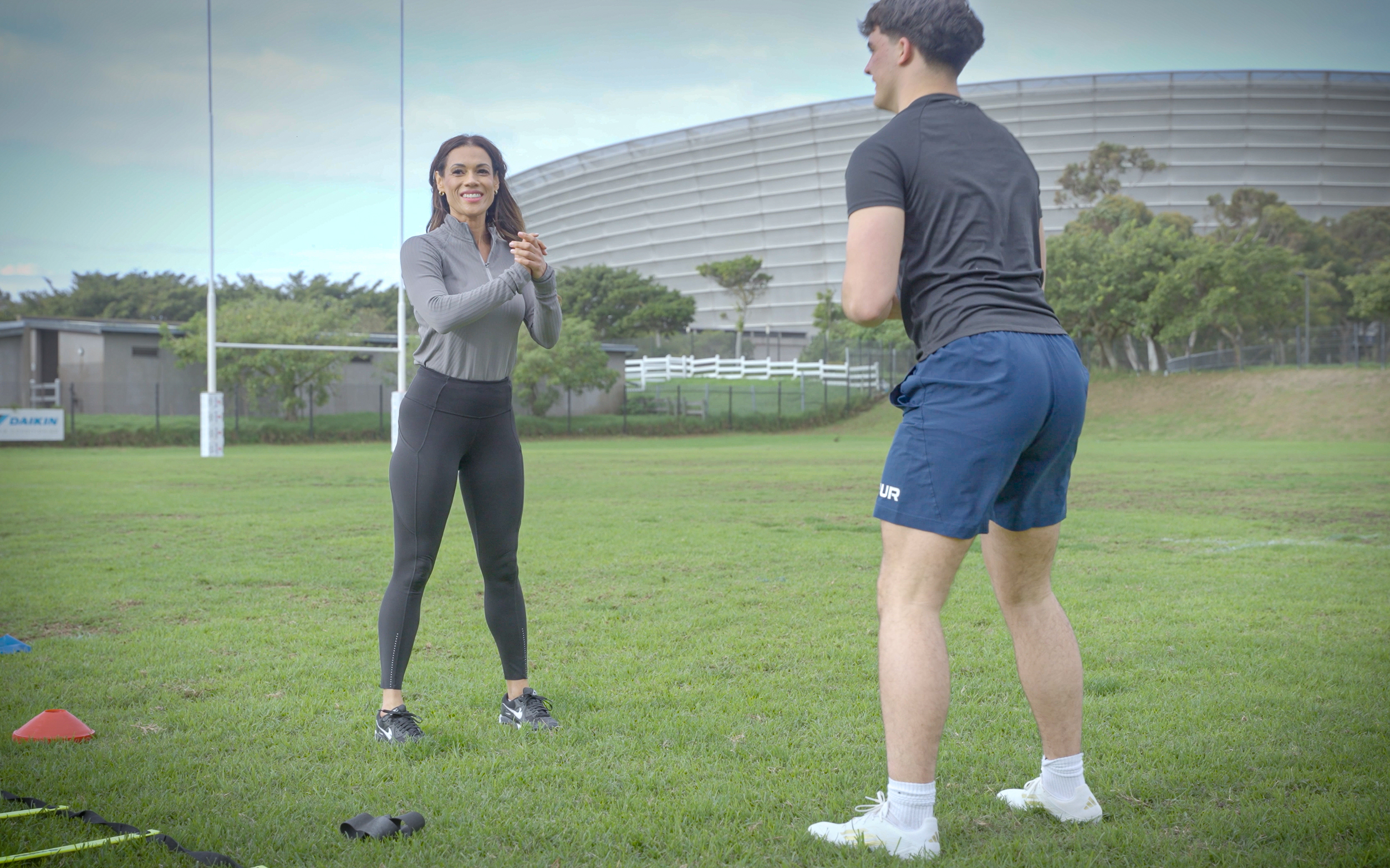 Agility ladder training drill, Cape Town Stadium