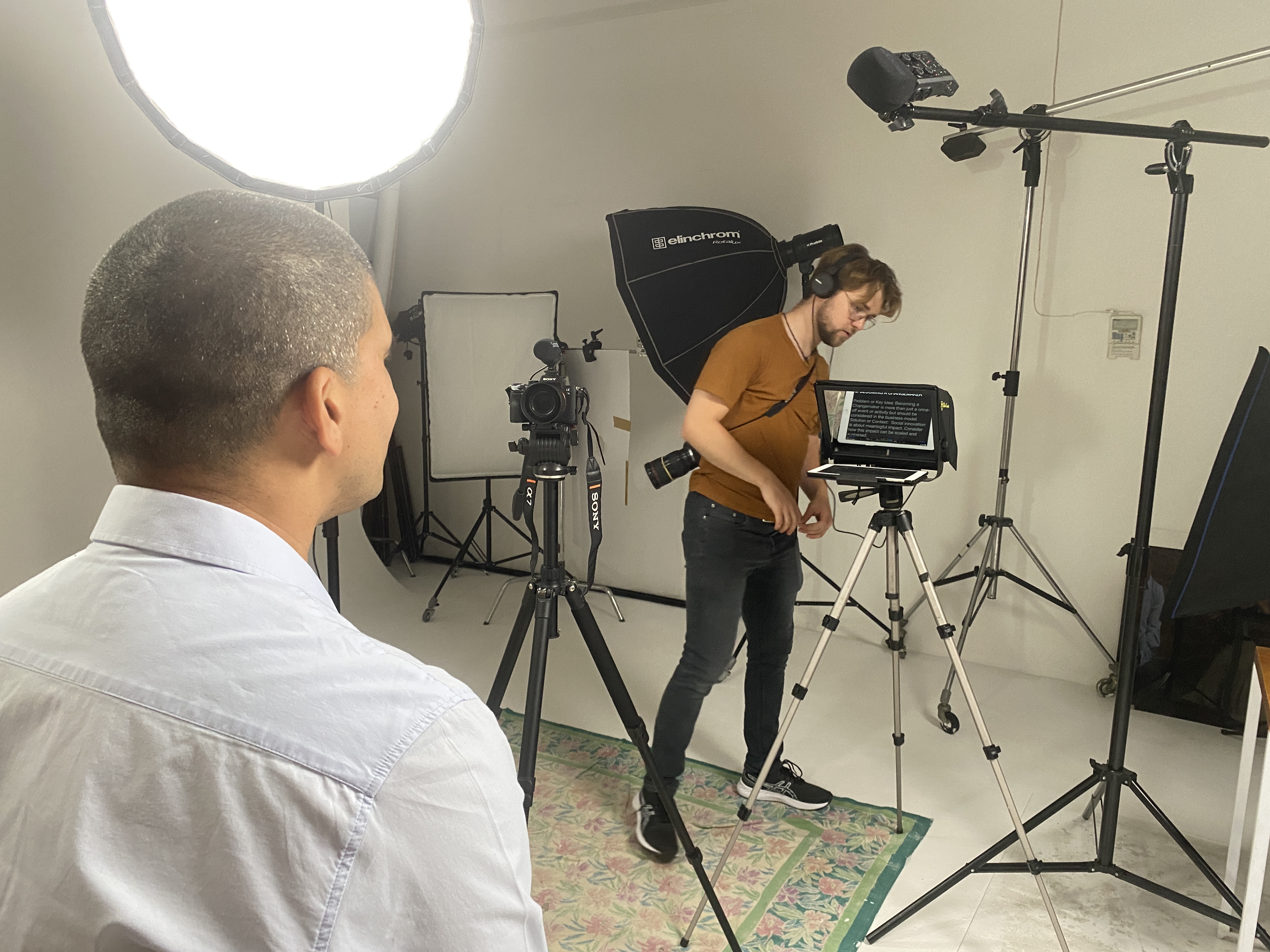 Entrepreneurs' Organization training video studio setup, Cape Town