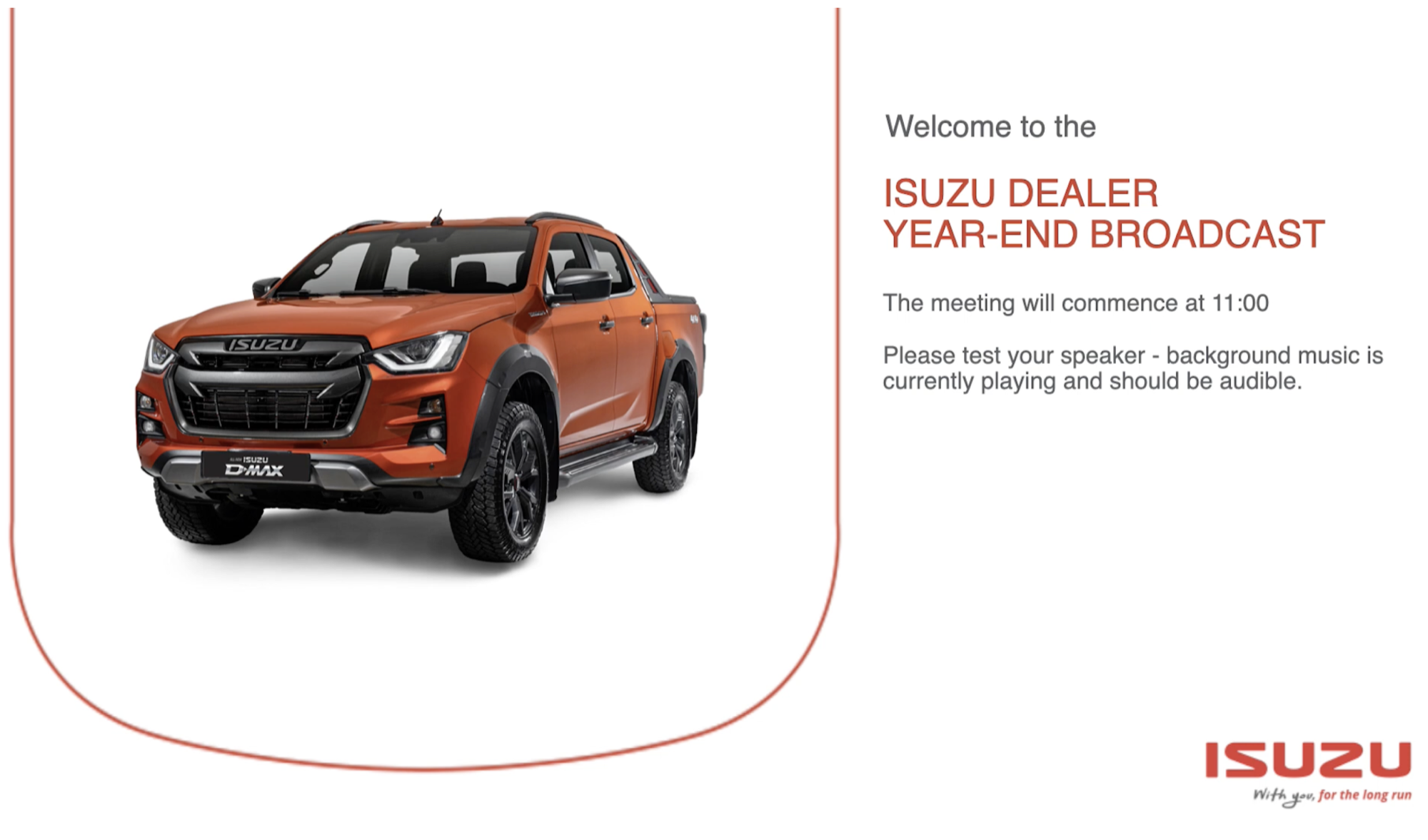 Isuzu Dealer Year-End Broadcast
