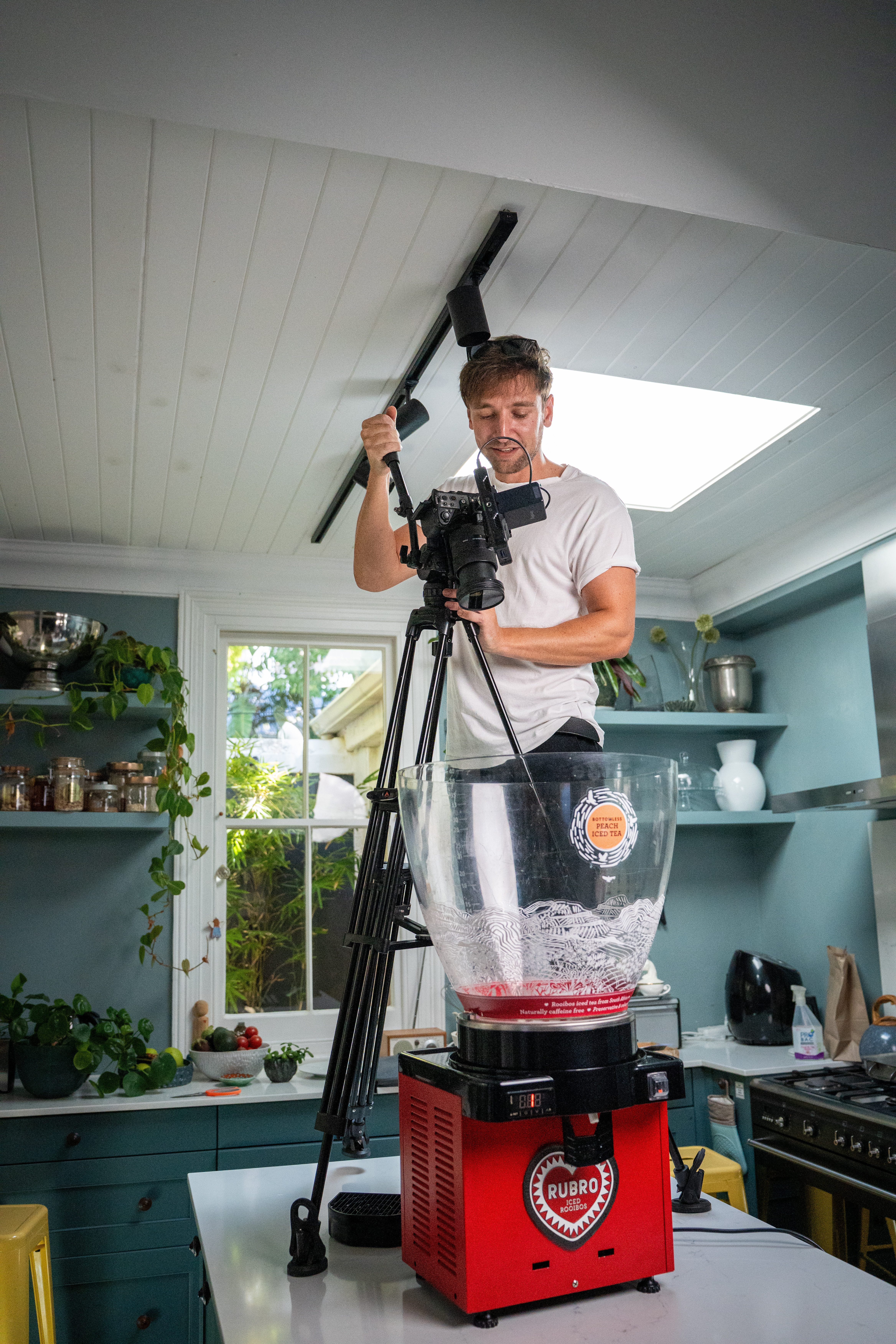 Overhead camera rig for a RUBRO SOP video shoot